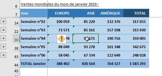 Excel formation - 023 Le mode plan - 18