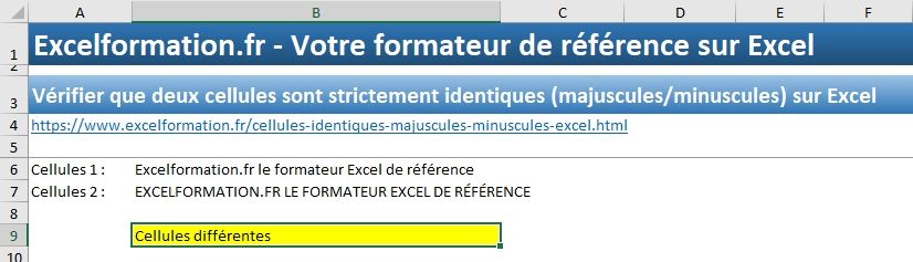 Excel formation - Cellules identiques - 08