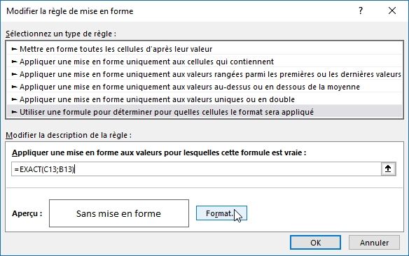 Excel formation - Cellules identiques - 14