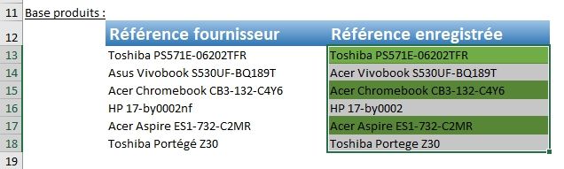 Excel formation - Cellules identiques - 17