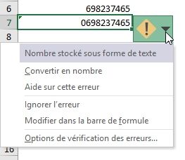 Excel formation - Comment ajouter des zéros devant un nombre - 10