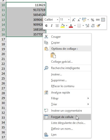 Excel formation - Comment ajouter des zéros devant un nombre - 16