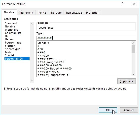 Excel formation - Comment ajouter des zéros devant un nombre - 17