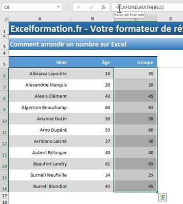 Excel formation - Comment arrondir un nombre sur Excel - 14