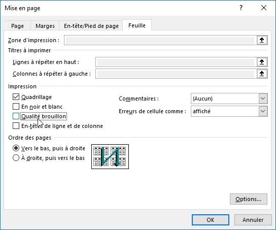 Excel formation - Comment imprimer le quadrillage d'Excel - 10