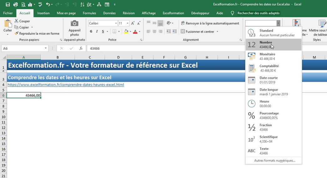 Excel formation - Comprendre les dates sur Excel - 02