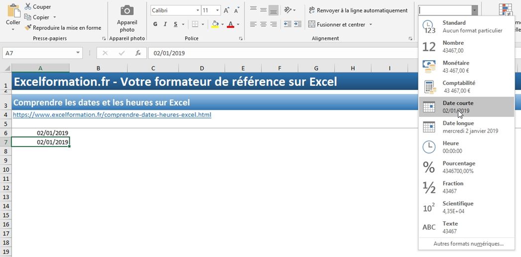 Excel formation - Comprendre les dates sur Excel - 05