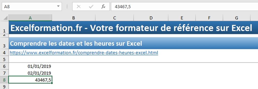 Excel formation - Comprendre les dates sur Excel - 06