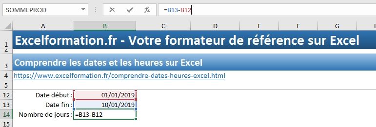 Excel formation - Comprendre les dates sur Excel - 14