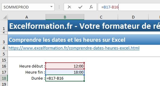 Excel formation - Comprendre les dates sur Excel - 16