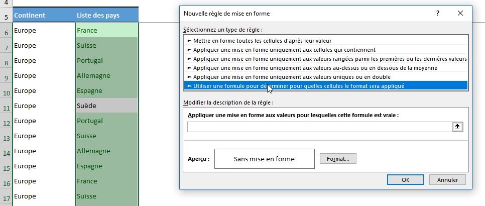 Excel formation - Identifier les doublons - 09