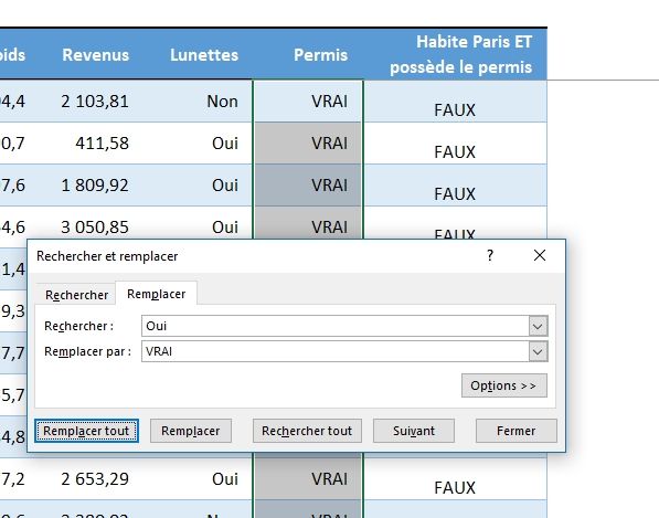 Excel formation - Les opérateurs ET, OU et OUX - 08