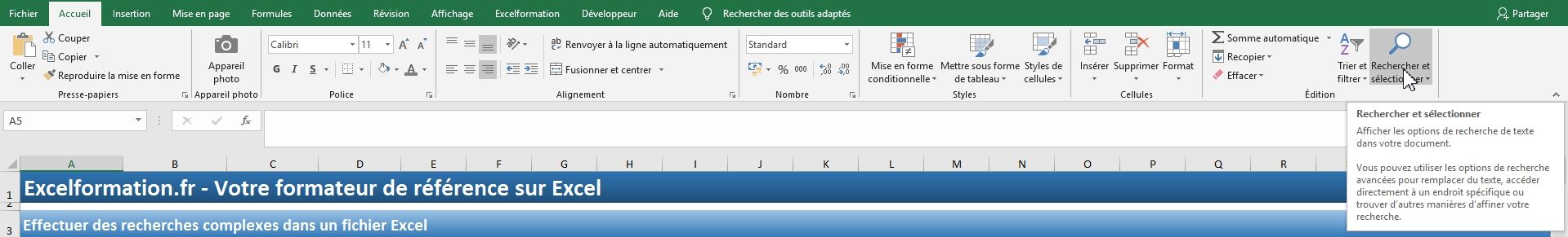 Excel formation - Recherches complexes - 01