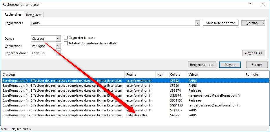 Excel formation - Recherches complexes - 10