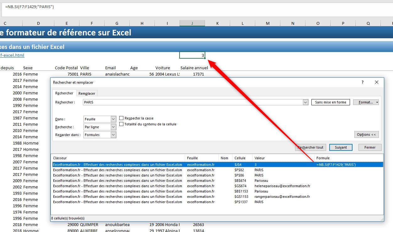 Excel formation - Recherches complexes - 14