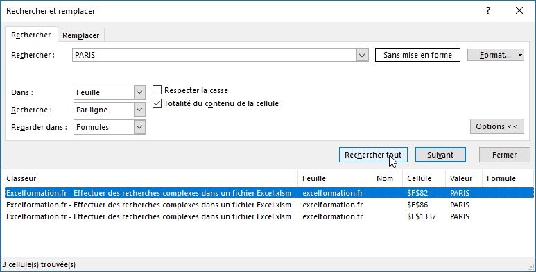 Excel formation - Recherches complexes - 18