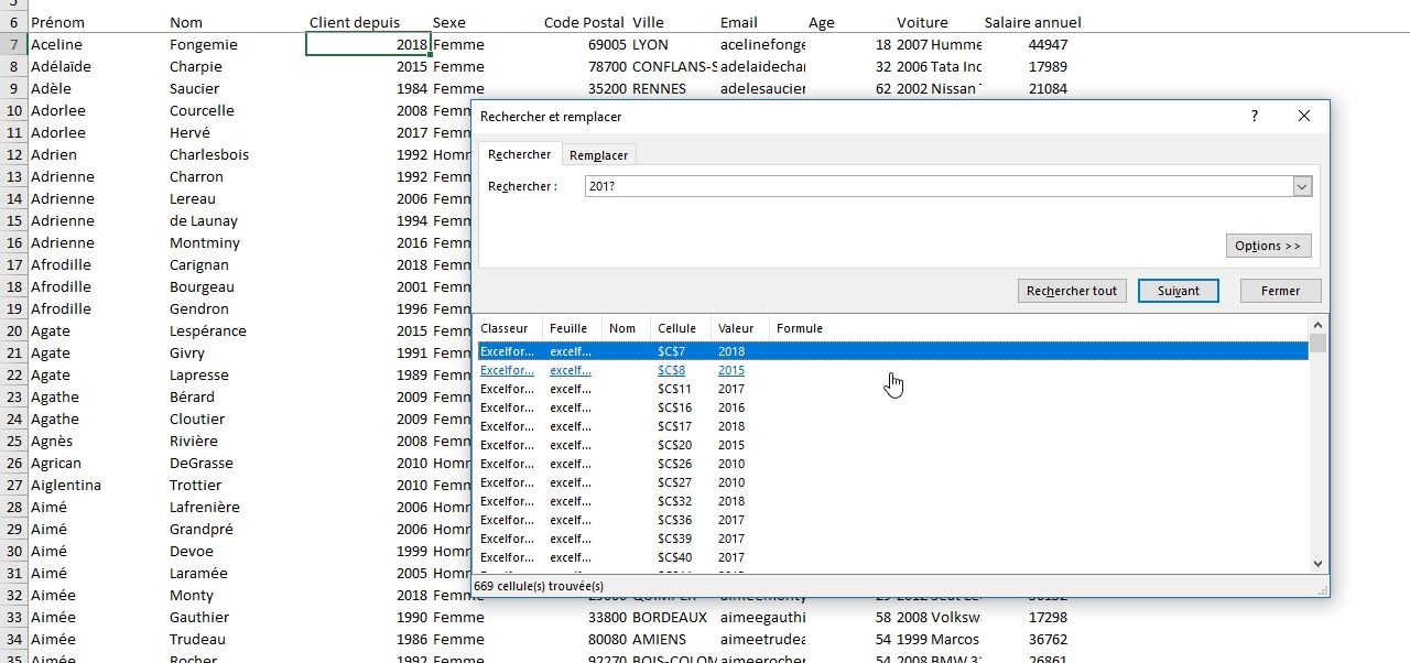 Excel formation - Recherches complexes - 20