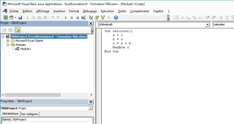 Excel formation - VBA01 VBA C est quoi - 01