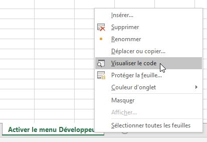 Excel formation - VBA02 Afficher le menu Développeur - 01
