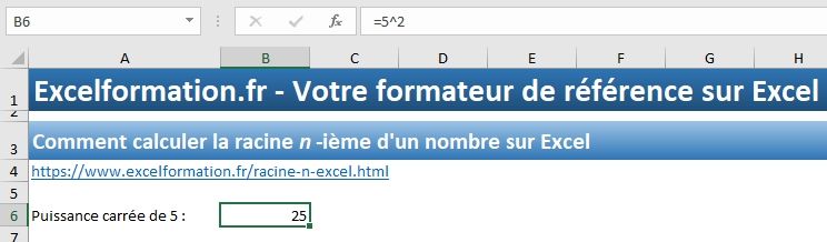Excel formation - 024 Racines niemes - 02