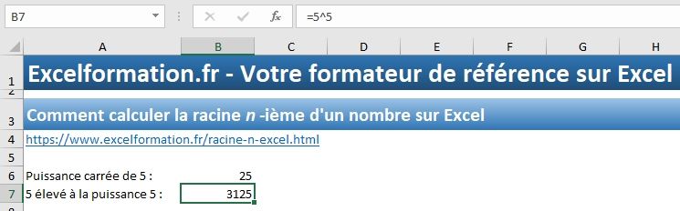 Excel formation - 024 Racines niemes - 03