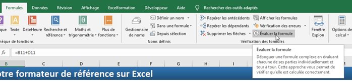 Excel formation - 026 Evaluer une formule - 04