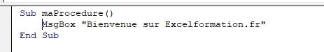 Excel formation - VBA04 Analyse d'une macro VBA - 05