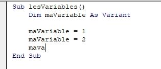 Excel formation - VBA05 Utiliser variables - 02