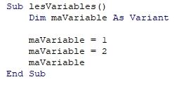 Excel formation - VBA05 Utiliser variables - 03