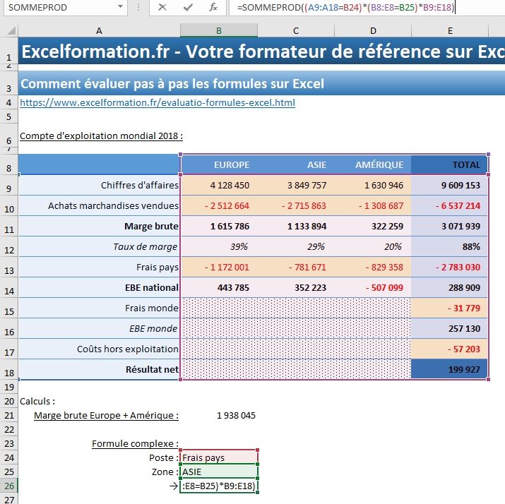 Excel formation - 027 Evaluer une formule complexe - 02