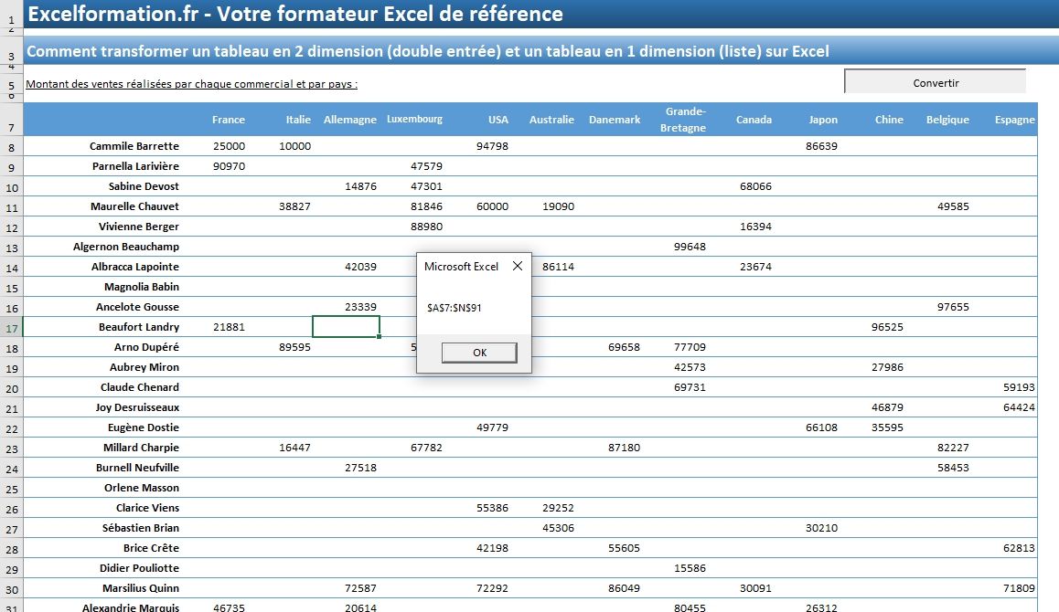 Excel formation - 035 2d to 1d - 11