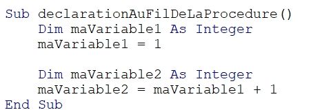 Excel formation - VBA053 Travailler avec tous types de variables - 01