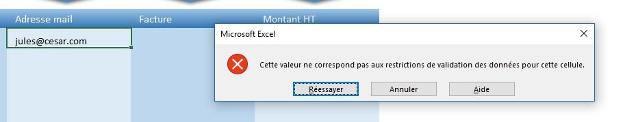 Excel formation - 018 Contrôler saisie sans macro - 16