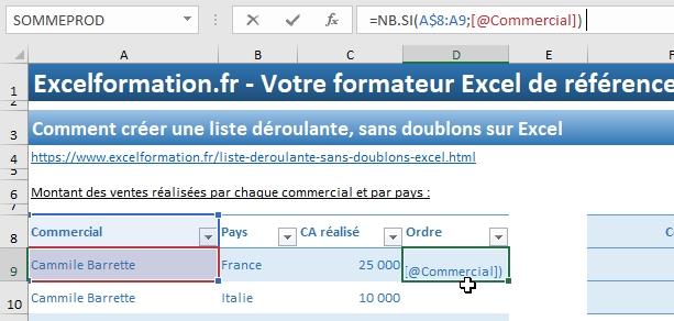 Excel formation - 034 Liste déroulante sans doublons - 16