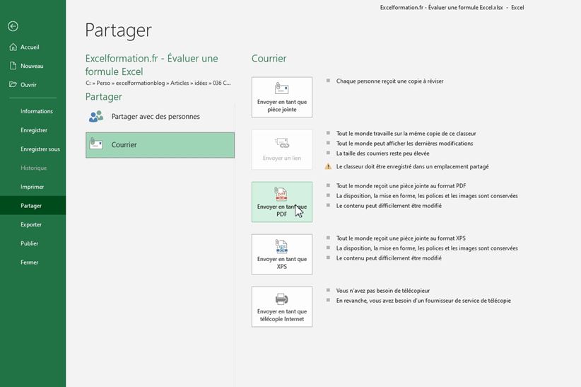 Excel formation - 036 Convertir Excel en PDF - 13