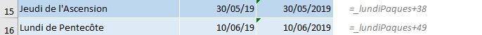 Excel formation - 037 Calcul de jours fériés - 04