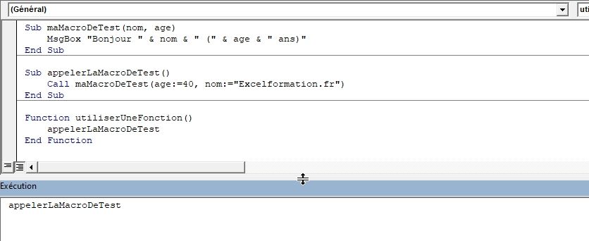 Excel formation - VBA08 lancer procédure - 05