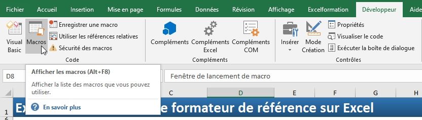 Excel formation - VBA08 lancer procédure - 07