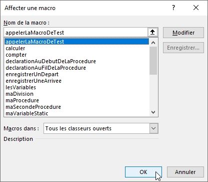 Excel formation - VBA08 lancer procédure - 13