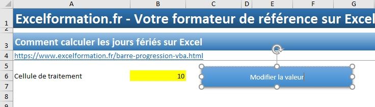 Excel formation - 038 Créer une barre de progression VBA - 04