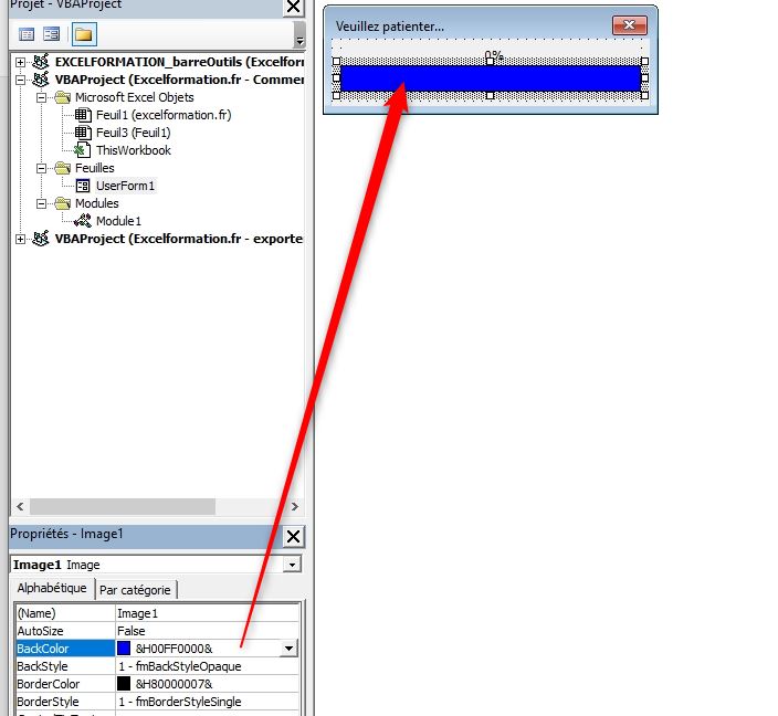 Excel formation - 038 Créer une barre de progression VBA - 12