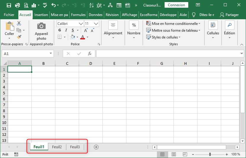 Excel formation - 039 Modifier nombre de feuilles par défaut - 01