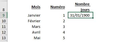 Excel formation - 040 Compter le nombre de jour d'un mois - 03