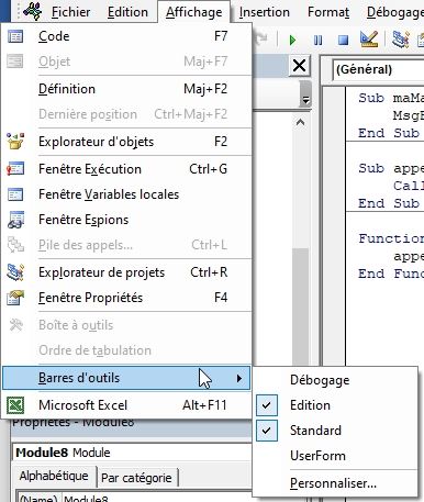 Excel formation - VBA09 Présentation de Visual Basic Editor - 04