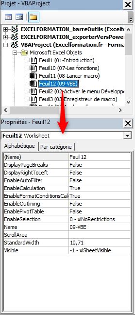 Excel formation - VBA09 Présentation de Visual Basic Editor - 11