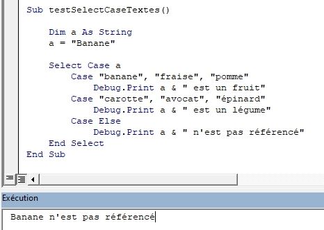 Excel formation - VBA14 - Select case - 07