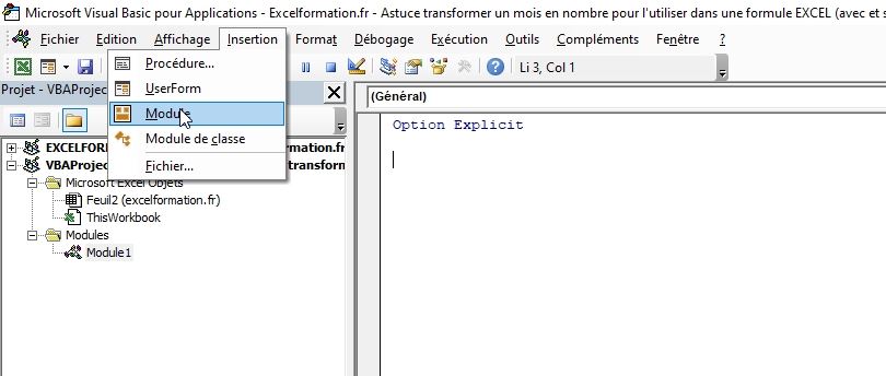 Excel formation - 041 Astuces transformer un mois en chiffre - 10