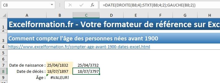 Excel formation - Compter les âges avant 1900 - 06