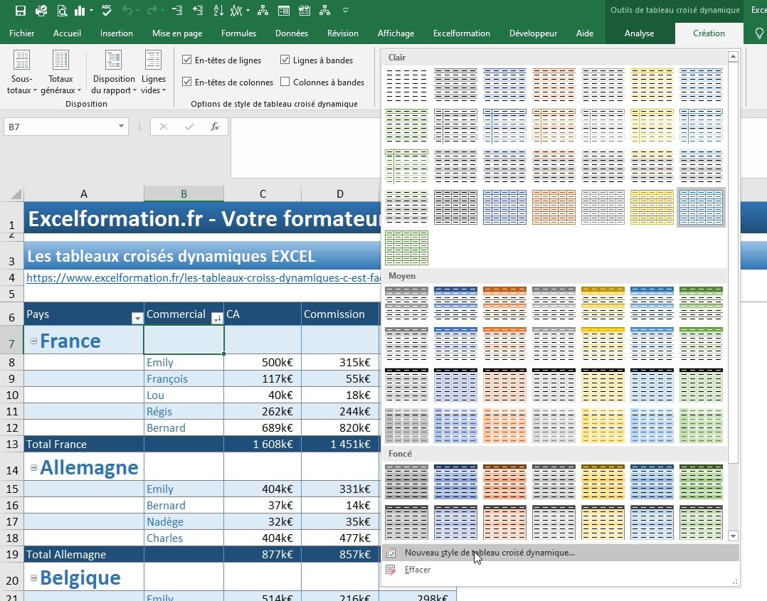 Excel formation - TCD16 - 01