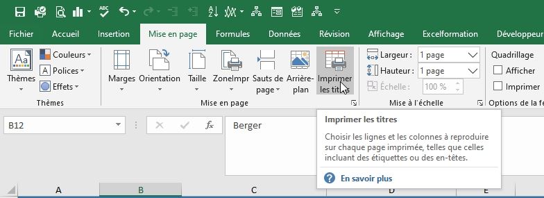 Excel formation - Comment imprimer les commentaires Excel - 03